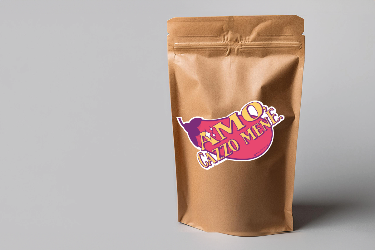 Sticker "Amo Cazzo Mene"